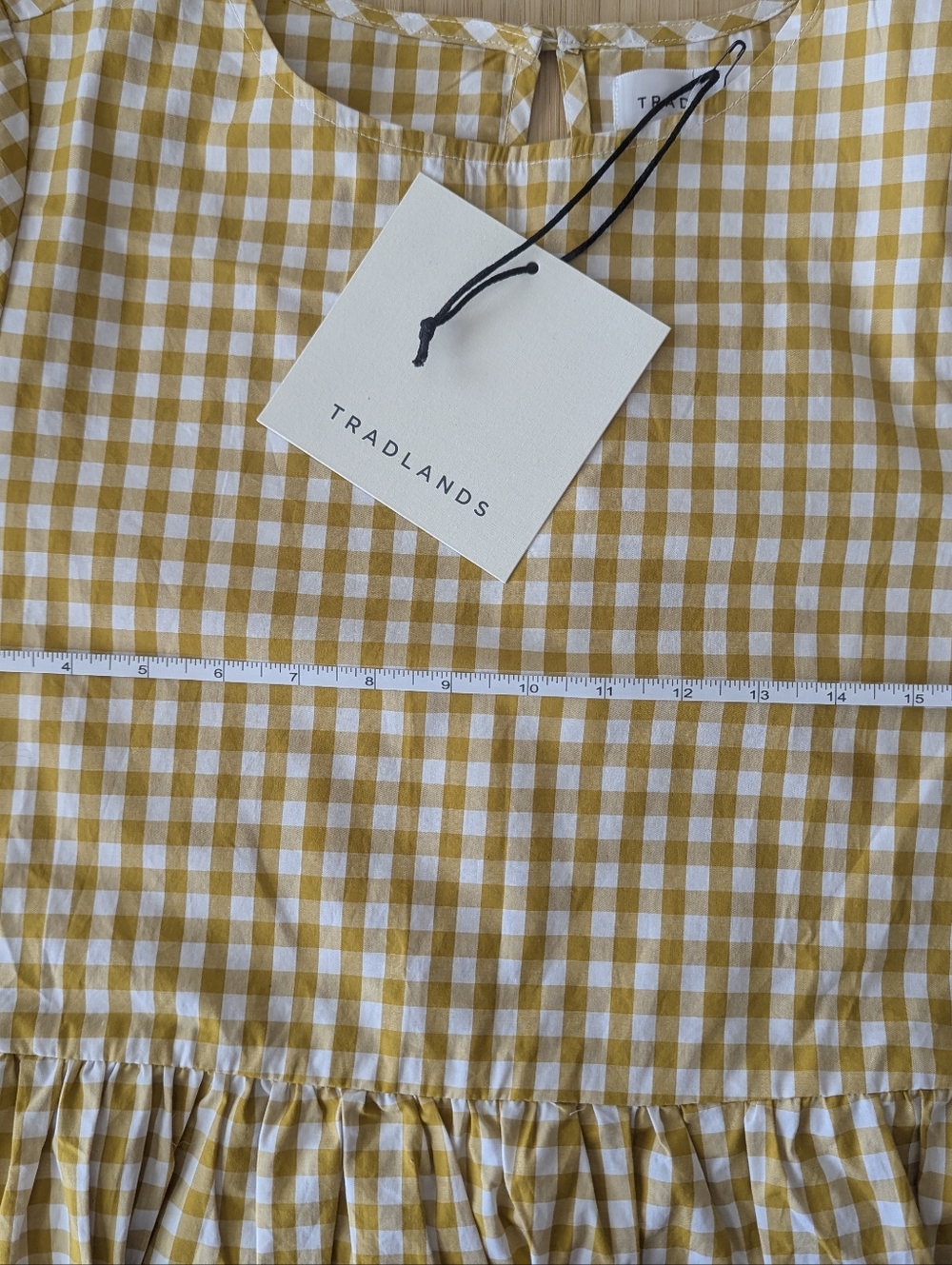$95 - Tradlands Yellow Gingham Nico and Remi dress - size S - Picture 4 of 4